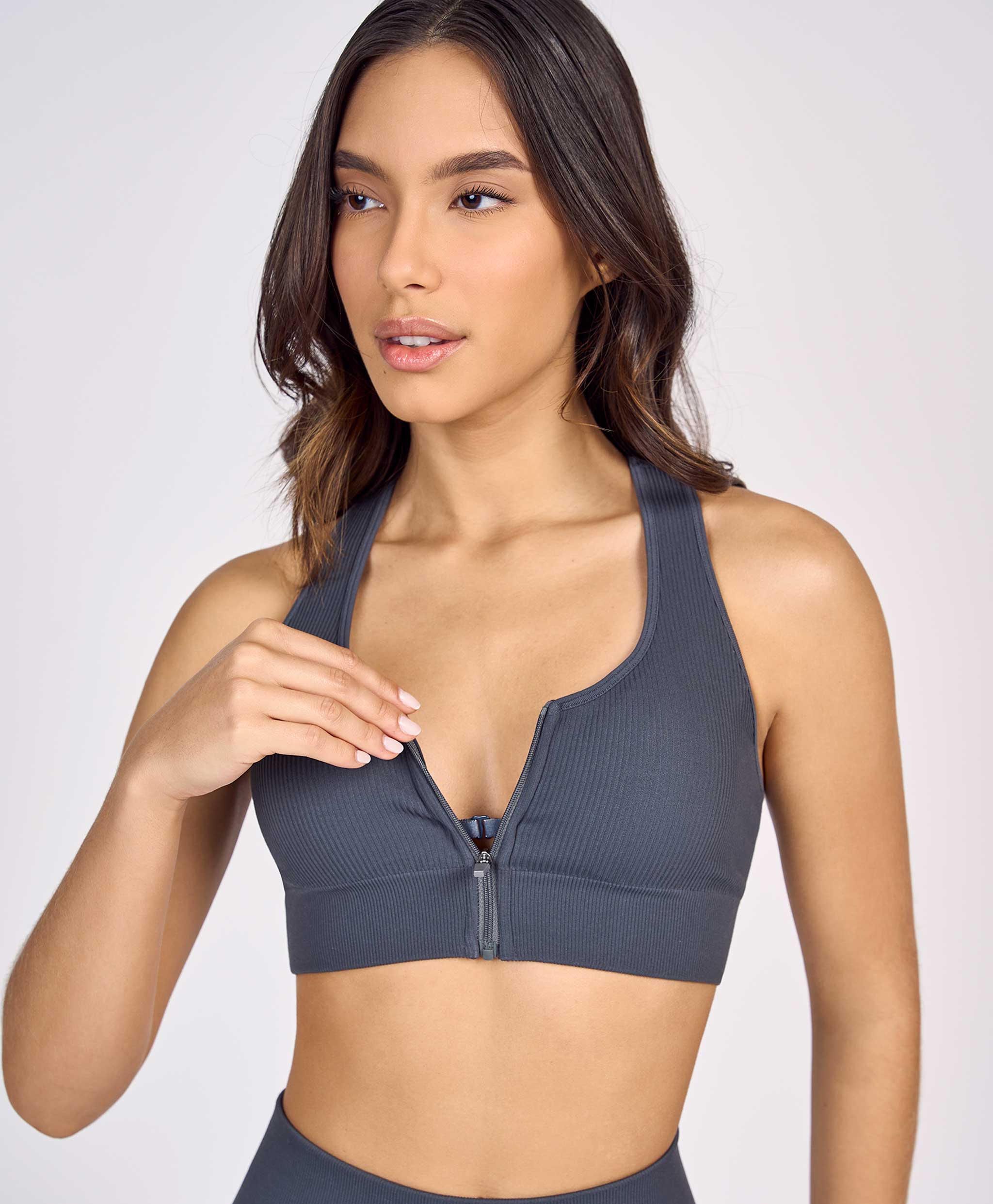 TOP RIB SEM COSTURA COM ZIPER