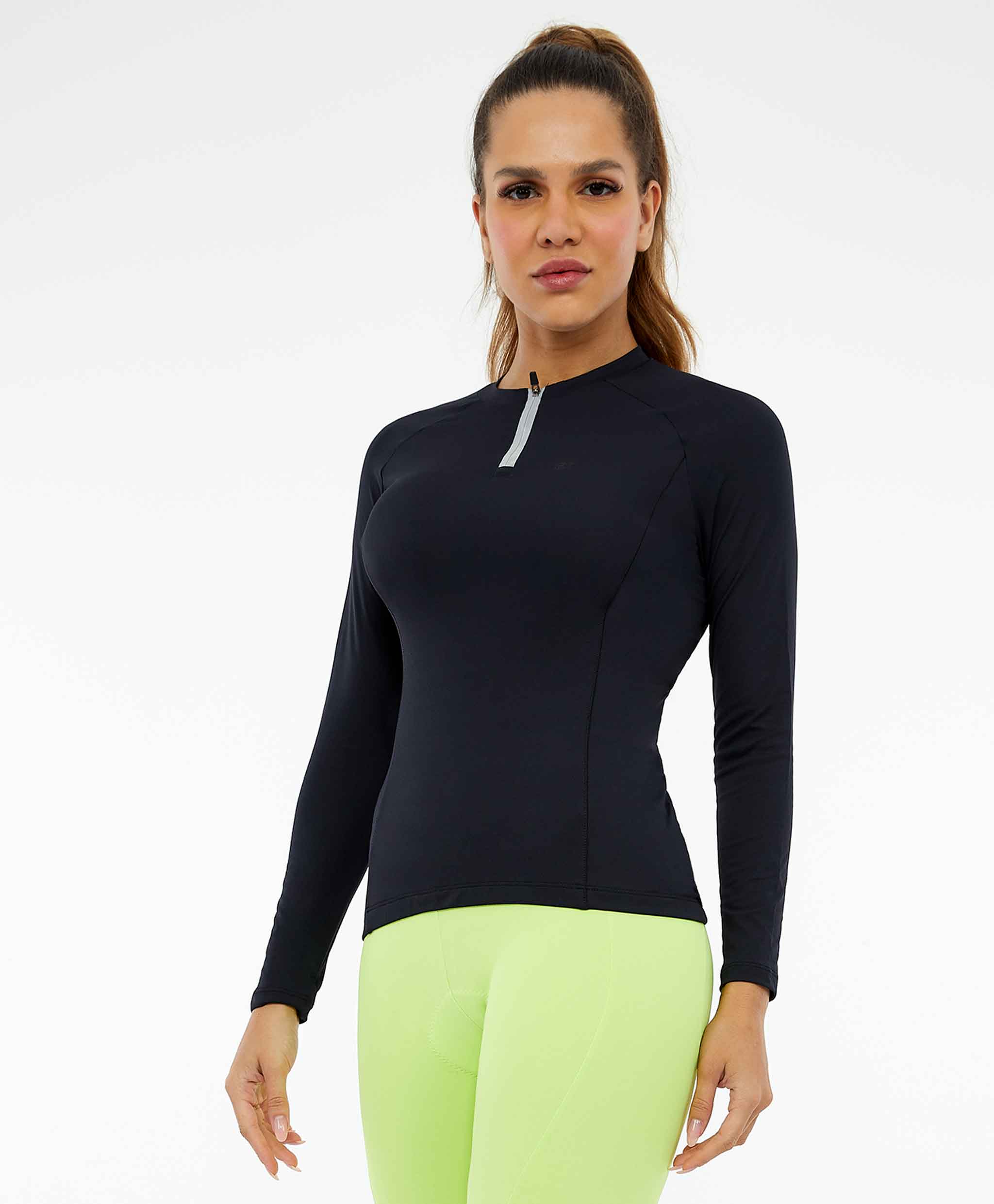 T-SHIRT SKIN FIT MANGA LONGA BIKE FEM