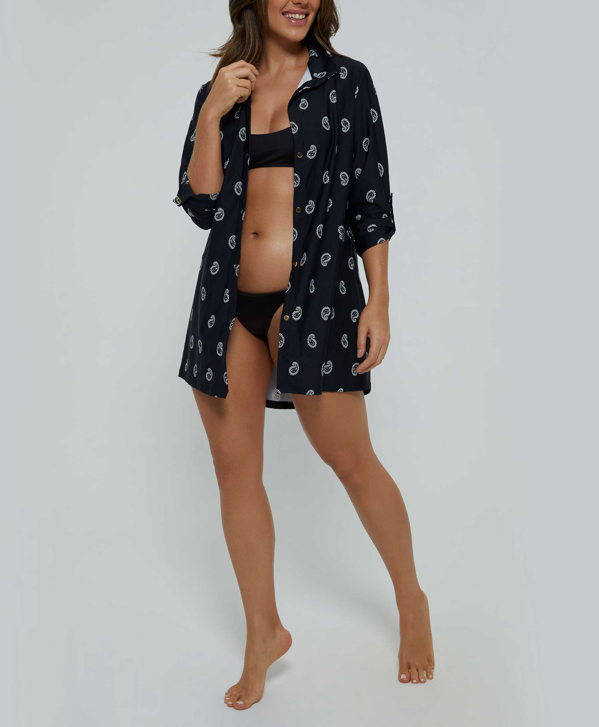 CHEMISE MANGA 7/8 CASHMERE BLACK