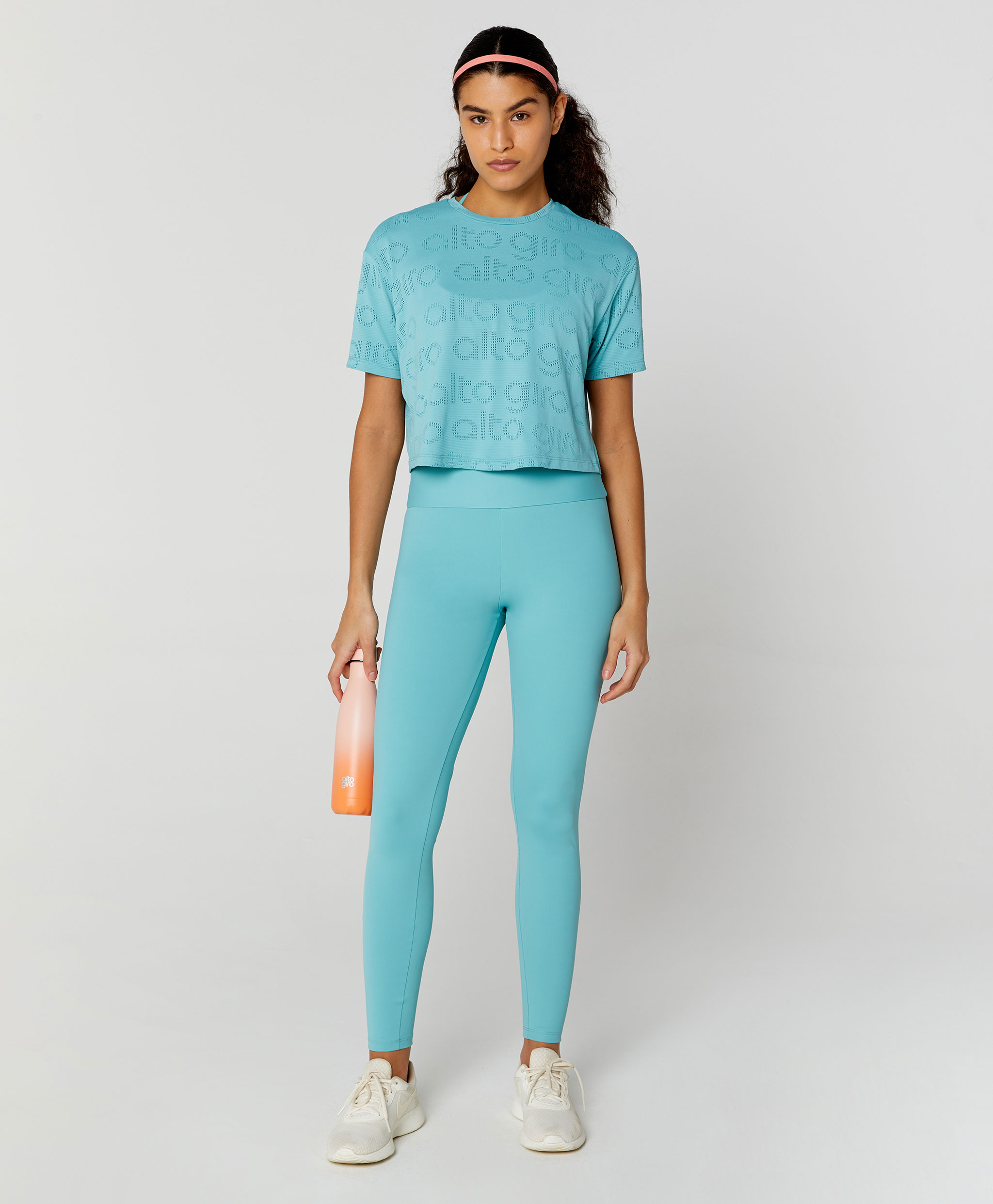 T-SHIRT CROPPED MESH ALTO GIRO