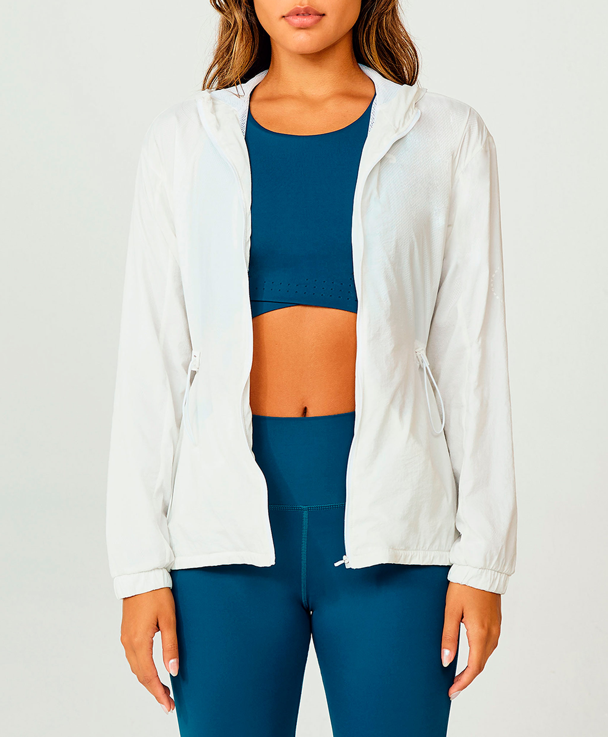 JAQUETA ALONGADA ZIPER REFLETIVO C/CAPUZ